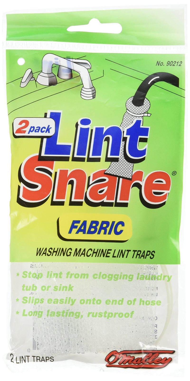 Omalley Lot of 12 Lint Snare  Fabric Washing Machine Traps with Ties Clamps (6 Packs of 2) - Image 1